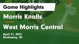 Morris Knolls  vs West Morris Central  Game Highlights - April 21, 2022