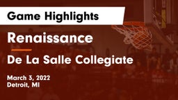 Renaissance  vs De La Salle Collegiate Game Highlights - March 3, 2022