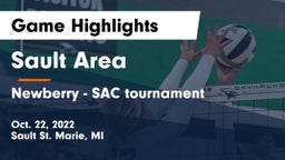 Sault Area  vs Newberry - SAC tournament  Game Highlights - Oct. 22, 2022