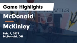 McDonald  vs McKinley  Game Highlights - Feb. 7, 2023