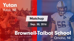 Matchup: Yutan  vs. Brownell-Talbot School 2016