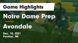 Notre Dame Prep  vs Avondale  Game Highlights - Dec. 10, 2021