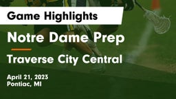 Notre Dame Prep  vs Traverse City Central  Game Highlights - April 21, 2023
