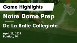 Notre Dame Prep  vs De La Salle Collegiate Game Highlights - April 25, 2024