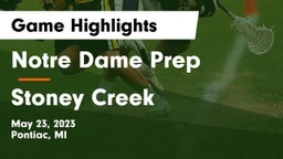 Notre Dame Prep  vs Stoney Creek  Game Highlights - May 23, 2023