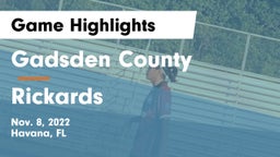 Gadsden County  vs Rickards  Game Highlights - Nov. 8, 2022