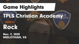 TPLS Christian Academy vs Rock  Game Highlights - Nov. 9, 2020