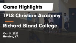 TPLS Christian Academy vs Richard Bland College Game Highlights - Oct. 9, 2022