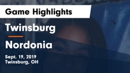 Twinsburg  vs Nordonia  Game Highlights - Sept. 19, 2019