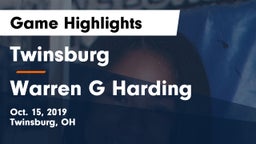 Twinsburg  vs Warren G Harding Game Highlights - Oct. 15, 2019