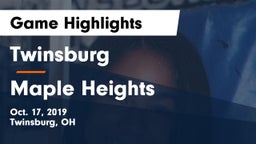 Twinsburg  vs Maple Heights Game Highlights - Oct. 17, 2019