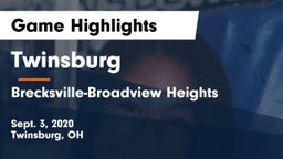 Twinsburg  vs Brecksville-Broadview Heights  Game Highlights - Sept. 3, 2020