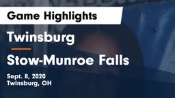 Twinsburg  vs Stow-Munroe Falls  Game Highlights - Sept. 8, 2020