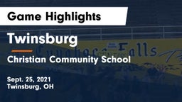 Twinsburg  vs Christian Community School Game Highlights - Sept. 25, 2021