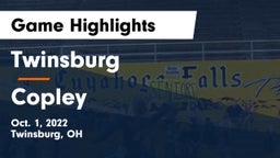 Twinsburg  vs Copley Game Highlights - Oct. 1, 2022