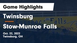 Twinsburg  vs Stow-Munroe Falls  Game Highlights - Oct. 22, 2022