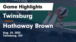 Twinsburg  vs Hathaway Brown  Game Highlights - Aug. 24, 2023