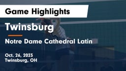 Twinsburg  vs Notre Dame Cathedral Latin Game Highlights - Oct. 26, 2023
