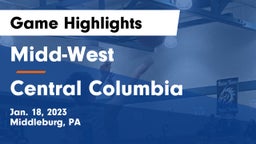 Midd-West  vs Central Columbia  Game Highlights - Jan. 18, 2023