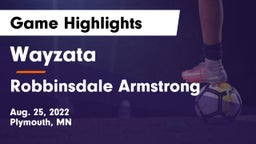 Wayzata  vs Robbinsdale Armstrong  Game Highlights - Aug. 25, 2022