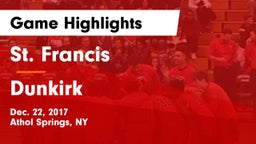 St. Francis  vs Dunkirk Game Highlights - Dec. 22, 2017