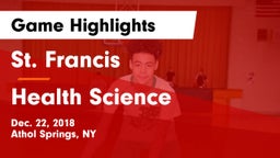 St. Francis  vs Health Science Game Highlights - Dec. 22, 2018