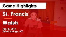 St. Francis  vs Walsh Game Highlights - Jan. 5, 2019