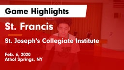 St. Francis  vs St. Joseph's Collegiate Institute Game Highlights - Feb. 6, 2020