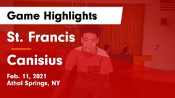 St. Francis  vs Canisius  Game Highlights - Feb. 11, 2021
