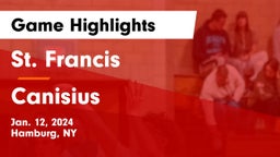 St. Francis  vs Canisius  Game Highlights - Jan. 12, 2024