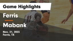 Ferris  vs Mabank  Game Highlights - Nov. 21, 2023
