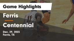 Ferris  vs Centennial  Game Highlights - Dec. 29, 2023