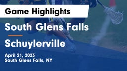 South Glens Falls  vs Schuylerville  Game Highlights - April 21, 2023