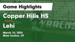 Copper Hills HS vs Lehi  Game Highlights - March 14, 2024