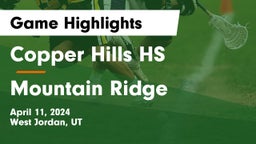 Copper Hills HS vs Mountain Ridge  Game Highlights - April 11, 2024
