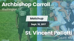Matchup: Archbishop Carroll vs. St. Vincent Pallotti  2017
