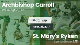 Matchup: Archbishop Carroll vs. St. Mary's Ryken  2017