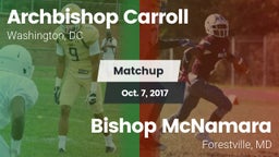 Matchup: Archbishop Carroll vs. Bishop McNamara  2017