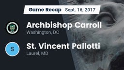 Recap: Archbishop Carroll  vs. St. Vincent Pallotti  2017