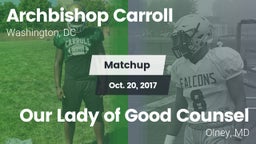 Matchup: Archbishop Carroll vs. Our Lady of Good Counsel  2017