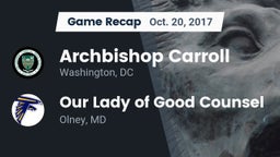 Recap: Archbishop Carroll  vs. Our Lady of Good Counsel  2017