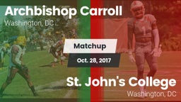 Matchup: Archbishop Carroll vs. St. John's College  2017