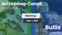 Matchup: Archbishop Carroll vs. Bullis  2018