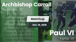 Matchup: Archbishop Carroll vs. Paul VI  2018