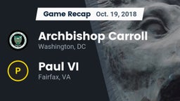 Recap: Archbishop Carroll  vs. Paul VI  2018