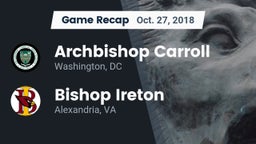 Recap: Archbishop Carroll  vs. Bishop Ireton  2018