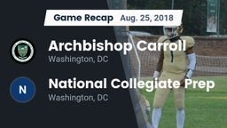 Recap: Archbishop Carroll  vs. National Collegiate Prep  2018