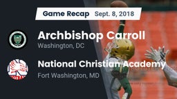 Recap: Archbishop Carroll  vs. National Christian Academy  2018