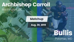 Matchup: Archbishop Carroll vs. Bullis  2019