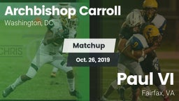Matchup: Archbishop Carroll vs. Paul VI  2019